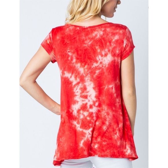 Coral TIE-DYE Tee - Picture 4 of 7